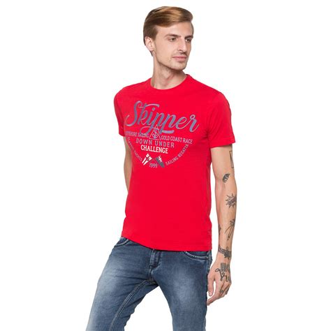 Buy Globus Men Red Printed T-Shirt at Amazon.in