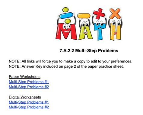 Image result for Math 7 a Exploring Two-Step Problems
