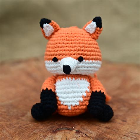 Fox Plush Stuffed Toy | Orange | Toys For Kids | Handmade Infant Sooth ...