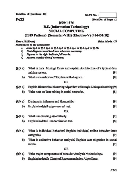 Social Computing Past Year Questions (PYQ) - Studocu