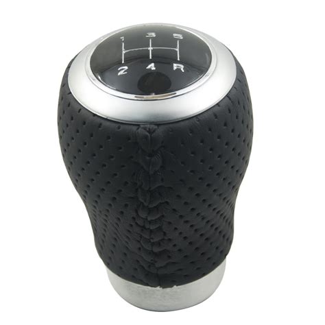 Mavota Black Shift Knob 5 Speed PU Leather Car Gear Shifte Knob 3 ...
