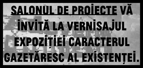 Caracterul gazetăresc al existenței / The Journalistic Nature of ...