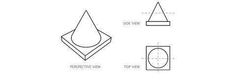 Q5 — A perspective view of a solid object is shown on the left. The ...