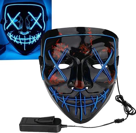 Buy Party Propz Led Light up Ghost Mask - Joker Mask Men | Radium Mask ...