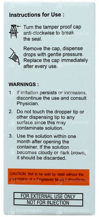 Soha 0.1% Eye Drop 5 ML | Order Soha 0.1 % Eye Drop 5 ML Online at Truemeds