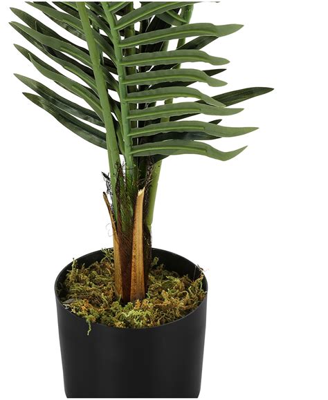 Monarch Specialties 57" Indoor Artificial Floor Palm Tree with Black ...