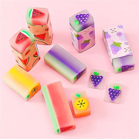 Fruit Eraser- Cute Fruit Fragrance Pencil Eraser Online In India