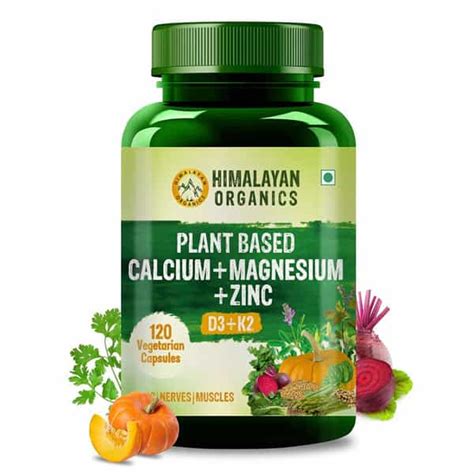 Buy HIMALAYAN ORGANICS PLANT BASED CALCIUM MAGNESIUM ZINC D3 & K2 ...