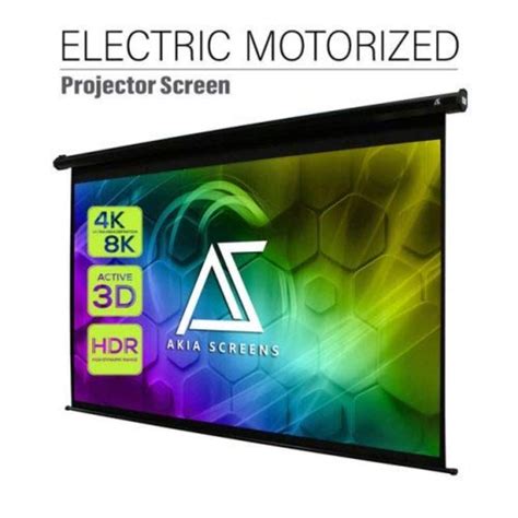 Akia Screens AK-Motorised 100X - 100 Inches Electric Motorised Project ...