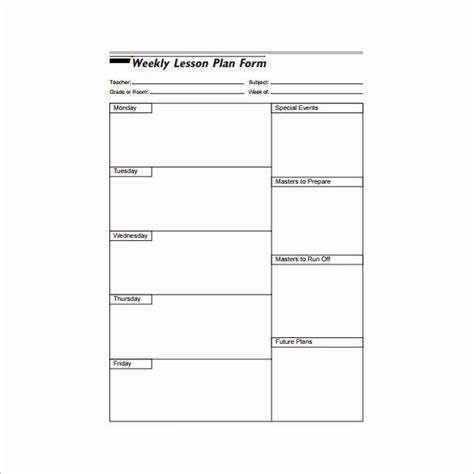 Image result for Basic Lesson Plan Template Weekly