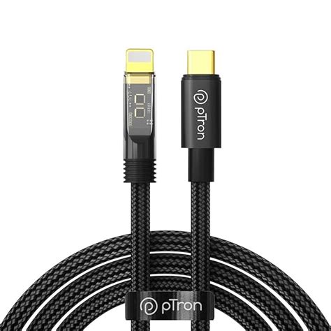 pTron Solero 30W Type-C to 8 Pin iOS Device Fast Charging Cable ...