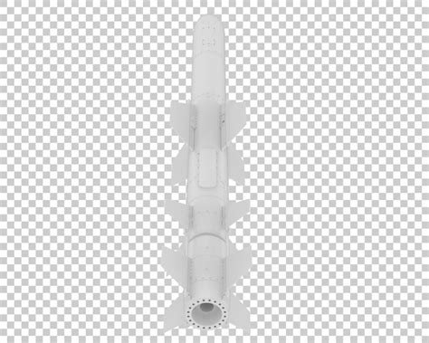 Missile on transparent background 3d rendering illustration | Premium PSD