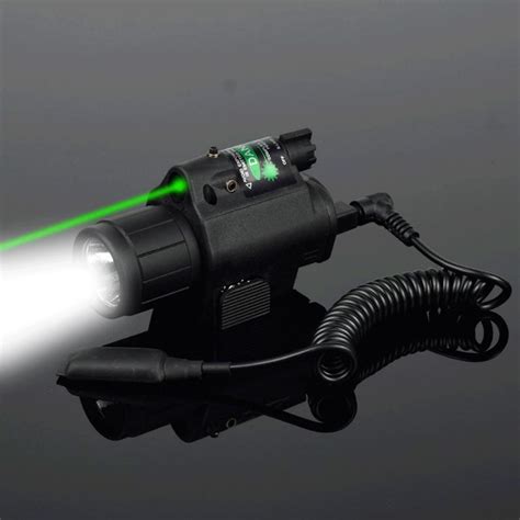 Tactical Combo 2 In 1 Tactical LED Flashlight +Red Laser Sight Combo ...