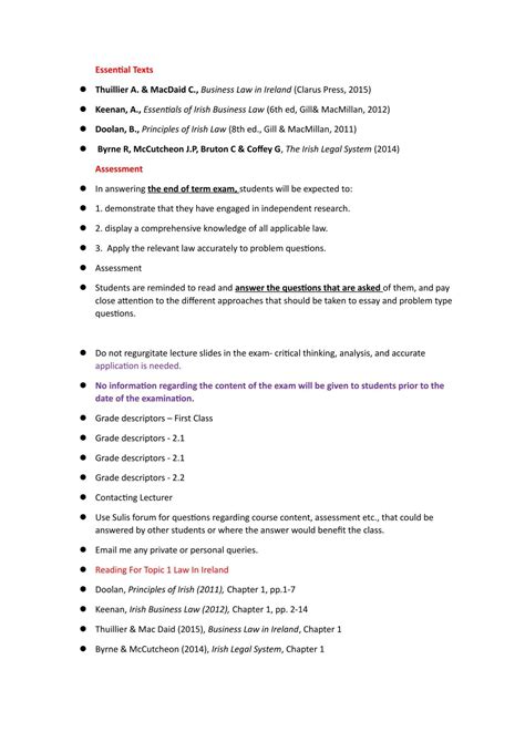 Legal Environment of Business Study Notes | LA4005 - Legal Environment ...