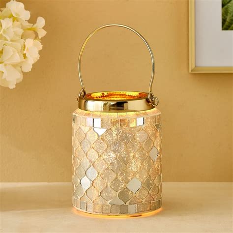 Buy Rylee Rahi Glass Mosaic Lantern from Home Centre at just INR 599.0