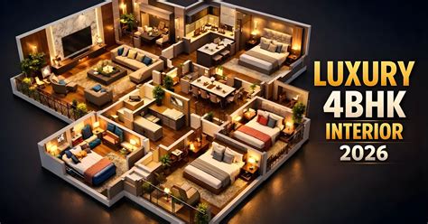 Best Modern 4BHK Interior Design Ideas for Indian Homes | SKF Contractor