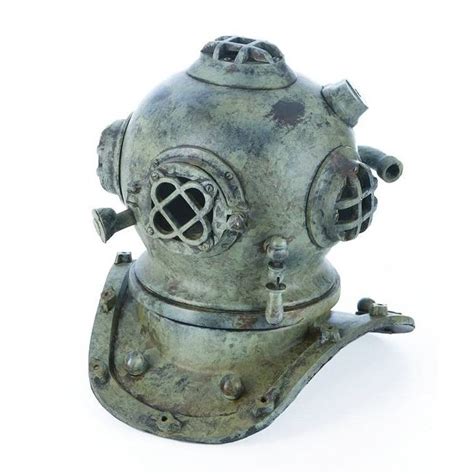 Casco de escafandra envejecido—Alto: 24 x Largo: 26 cm | Naval Chicolino