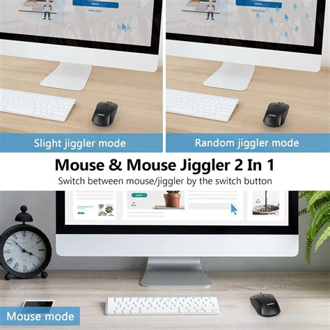 Buy AUEDROT Wireless Mouse Jiggler Undetectable Mouse Mover with Switch ...