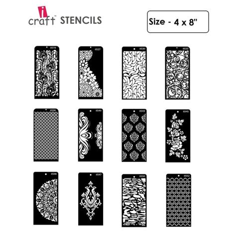 iCraft Layering Stencils - 4 x 8" | Art Lounge