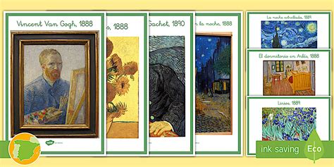 Posters: Cuadros de Vincent Van Gogh (teacher made) - Twinkl
