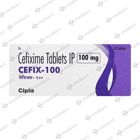 CEFIX 100MG TABLET 10'S : View Price, Combination and Alternatives ...