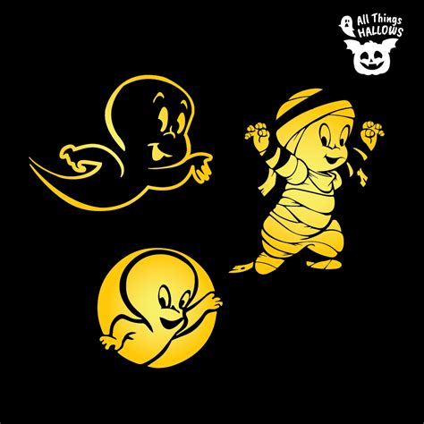 Casper Pumpkin Stencil - Allthingshallows.com – AllThingsHallows