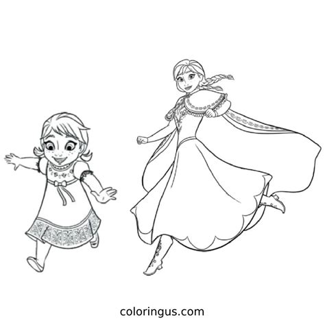 Elsa And Anna Coloring Pages (Free Printable PDF)