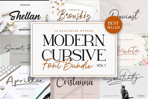 Modern Cursive Font Bundle Cursive Font Calligraphy Font - Etsy