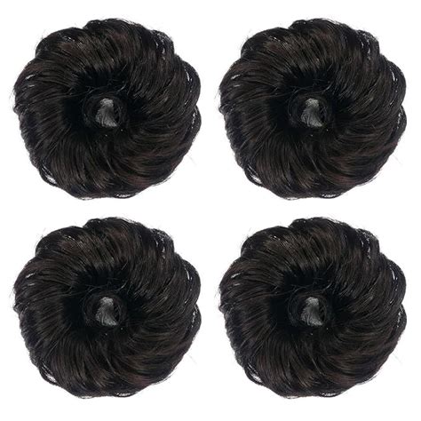The Vastra Studio 4 PCS Messy Bun Hair Extension Fake Hair Juda Ambada ...