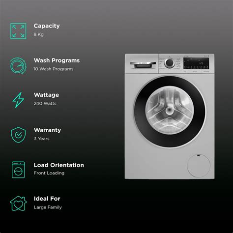 Buy BOSCH 8 kg Fully Automatic Front Load Washing Machine (Serie 6 ...