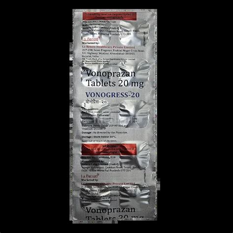 VONOGRESS 20 TABLET 10'S Price, Uses, Side Effects & Substitutes | Medkart