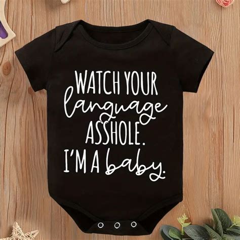 NEW Baby Bodysuit Onesies, "Watch Your Language I'm A Baby" bodysuit ...
