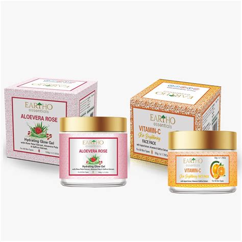 Eartho Essentials Aloevera Rose Hydrating Glow Gel with Rose Petal ...