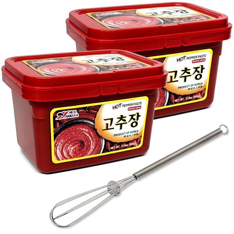 Buy HanAsia Korean Gochujang Spicy Red Chili Pepper Paste (2 Tubs, 17.6 ...
