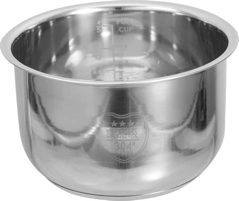 Amazon.com: MAGICLULU Stainless Steel Rice Cooker Inner Pot Round Rice ...