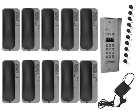 Sprechanlage Klingelanlage Türsprechanlage 10 Teilnehmer Stahl RFID ...