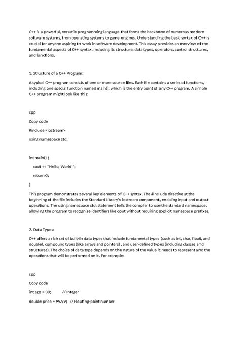 Image result for C Syntax Explained