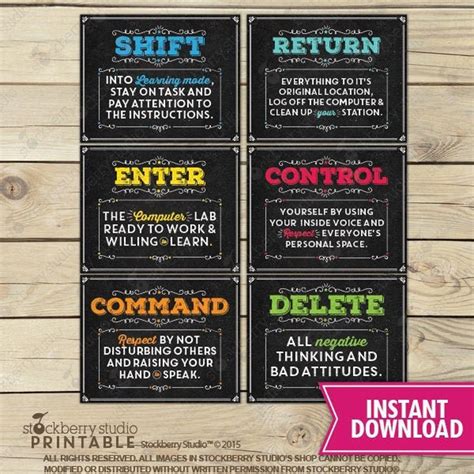 Buy Computer Lab Poster Printable - Computer Lab Decor - Computer Class ...
