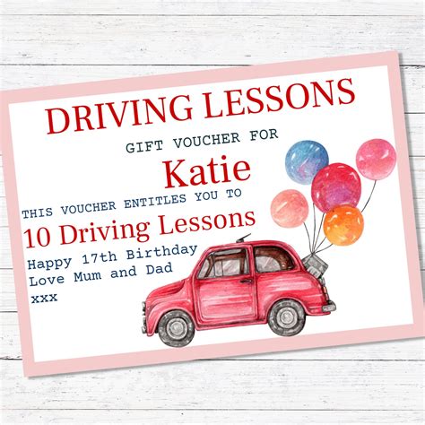 Image result for Driving Lessons Gift Voucher Template