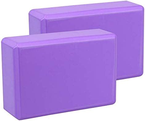 EXERZ Yoga Blocks 2Pcs Gym Bricks High Density Eva Foam (Purple ...