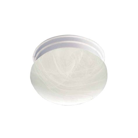 Volume International Minster 1-Light 7.5-in White Flush Mount Light at ...