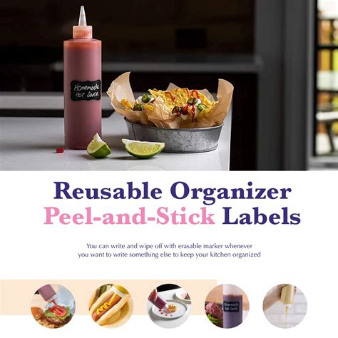 Snapklik.com : 6-Pack Condiment Squeeze Bottles For Sauces - Includes ...