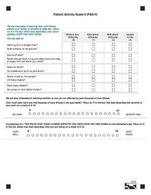 Patient Activity Scale - Fill Online, Printable, Fillable, Blank ...