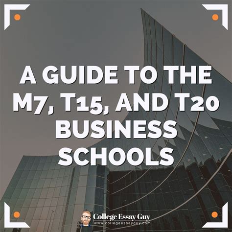 A Guide to the M7, T15, and T20 Business Schools