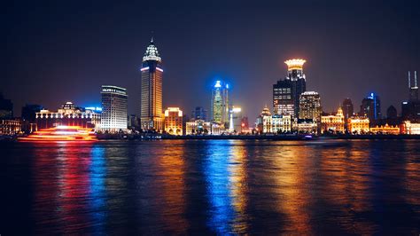 Night Skyline in Shanghai, China image - Free stock photo - Public ...