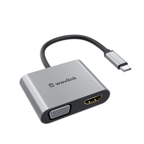USB C to HDMI VGA Adapter, Thunderbolt 3 Compatible, Support Extend ...