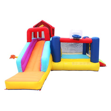 Banzai 13' x 8' Bounce House with Slide and Air Blower - Wayfair Canada