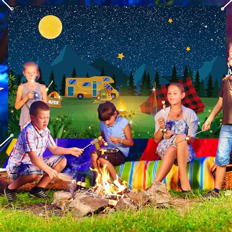 Camping Backdrop Fake Campfire Decoration Camper | Ubuy India