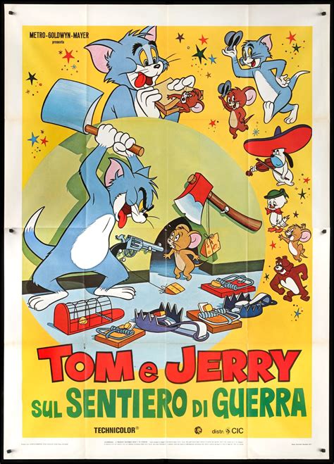 Tom e Jerry Sul Sentiero Di Guerra (1961) Italian 4 Fogli Movie Poster ...