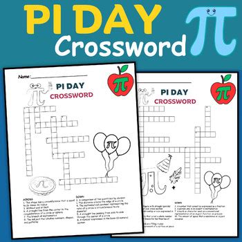 pi day math Activities | Crossword Puzzle Activity by Remarkable Math Minds
